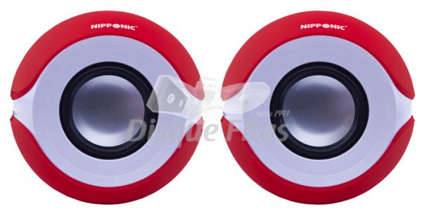 CAIXA DE SOM NIPPONIC VERMELHO/BRANCO