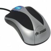mouse usb rocket pc preto/prata