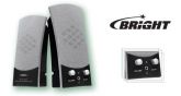 CAIXA DE SOM AMPLIFICADA BRIGHT PRETO/PRATA