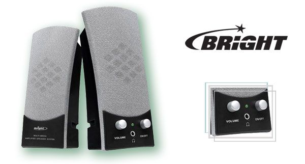 CAIXA DE SOM AMPLIFICADA BRIGHT PRETO/PRATA